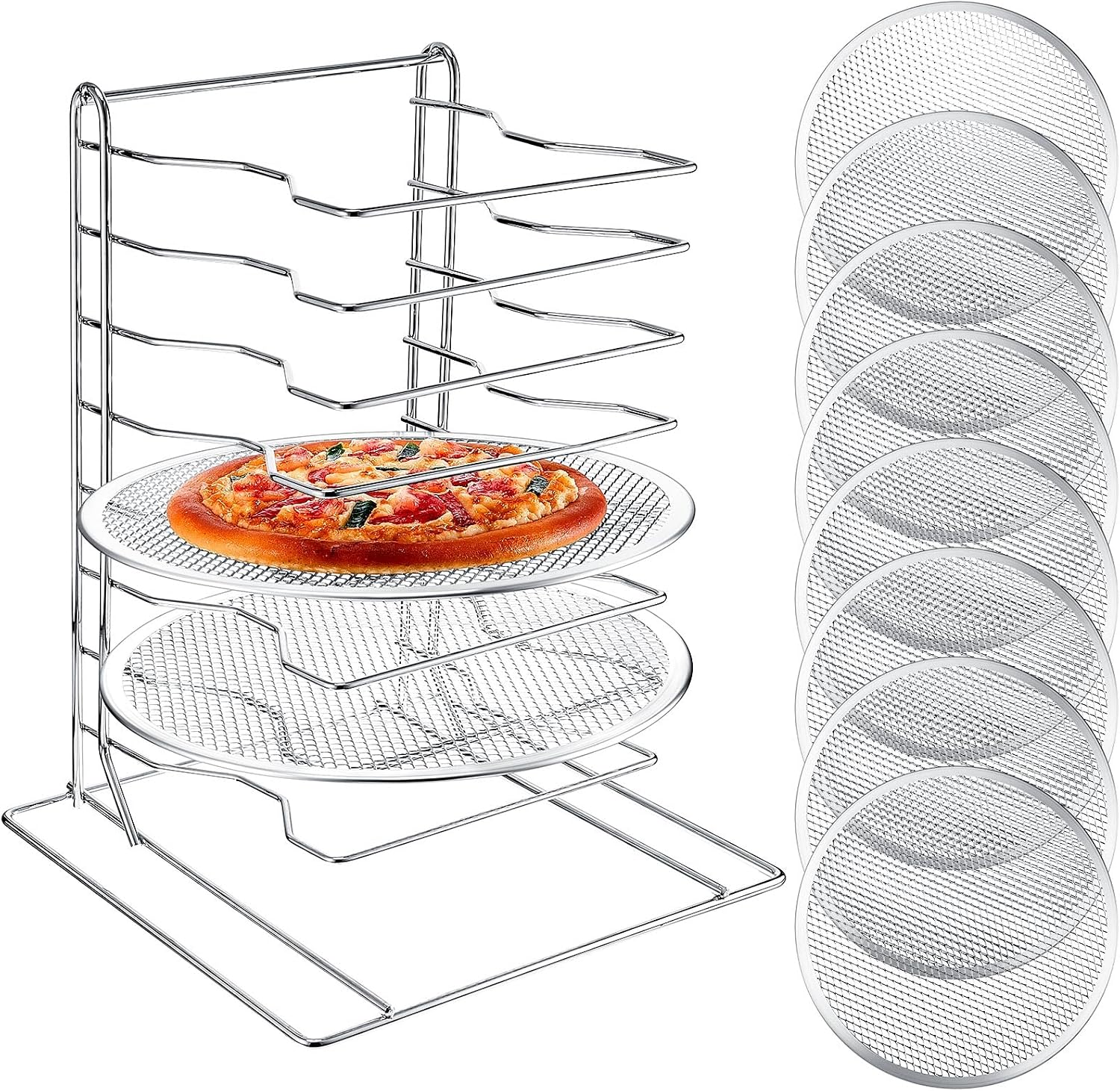 Commercial Kitchen Equipment - Pizzarek met 8 niveaus en 8