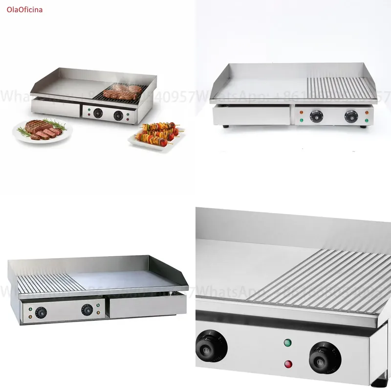 Commercial Kitchen Griddle - Professionele elektrische grillplaat 4,4 kW roestvrij
