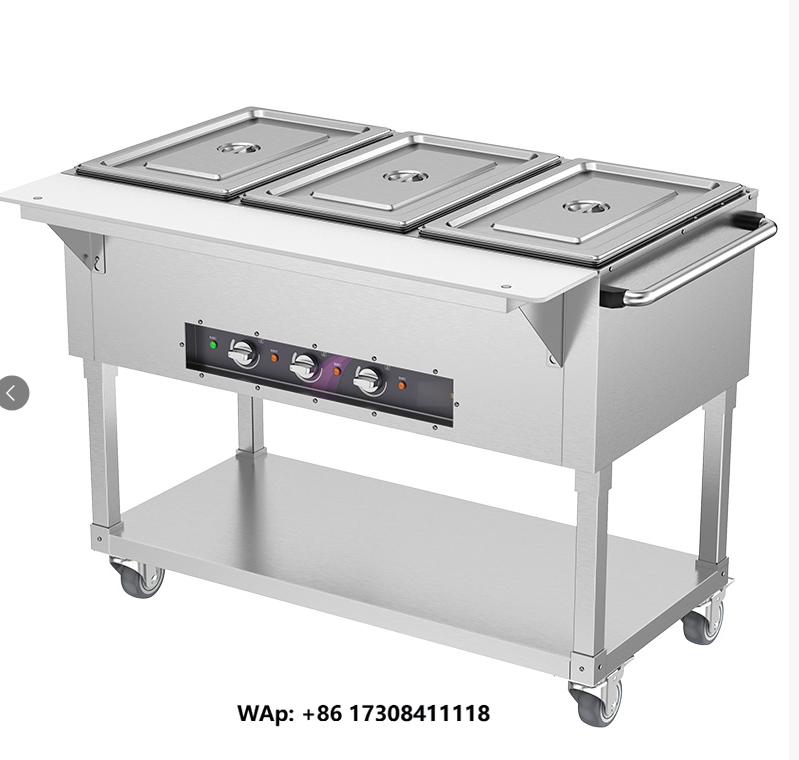 Bain Marie Food Warmer - Commerciële elektrische stoomtafel voor voedselverwarming, professioneel,