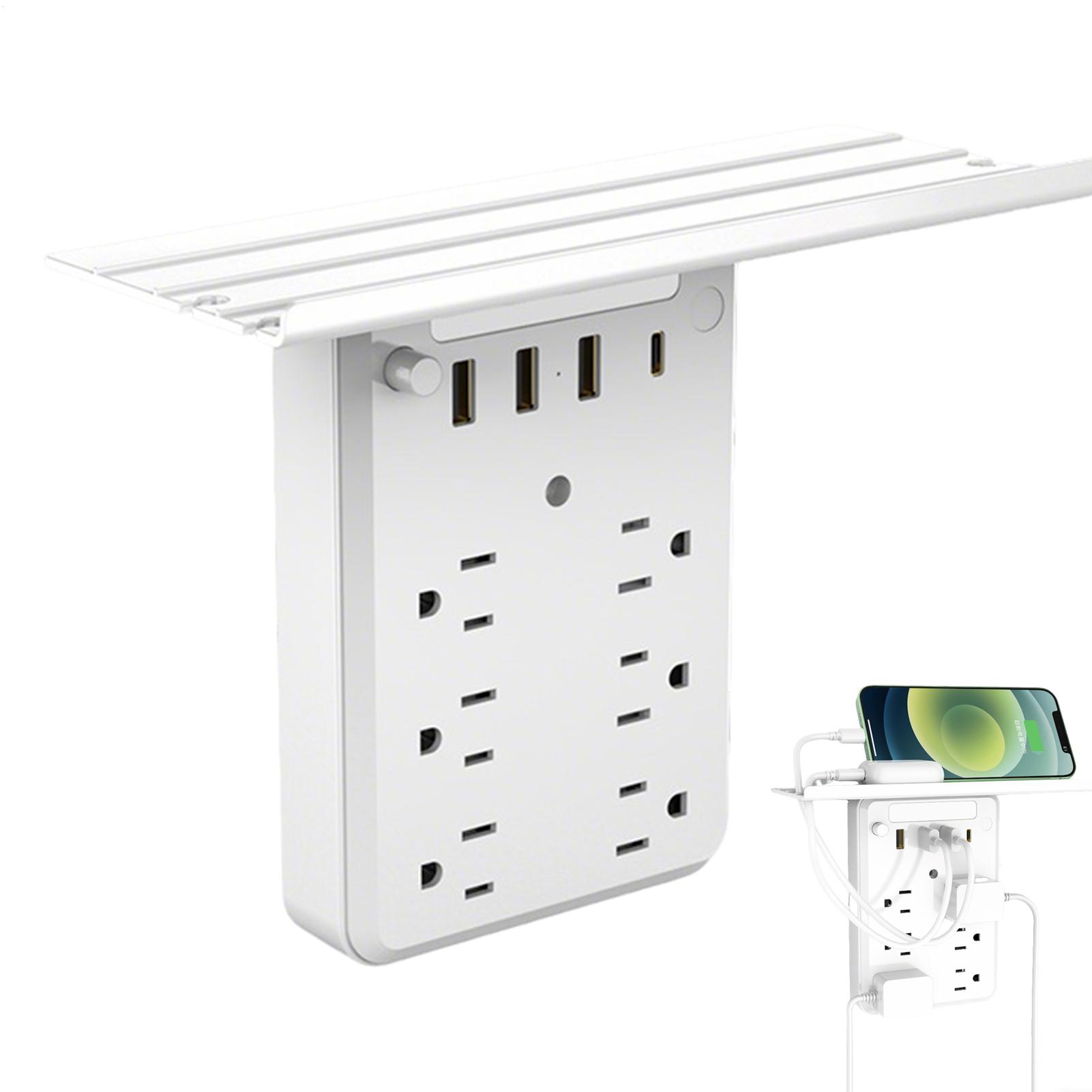 Wall Shelf Commercial Kitchen - Meervoudige wandcontactdoos oplaadstation met plank bovenop,
