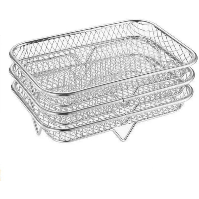 Commercial Kitchen Appliance - 7,68 inch rechthoekig airfryer rek, 3-delige