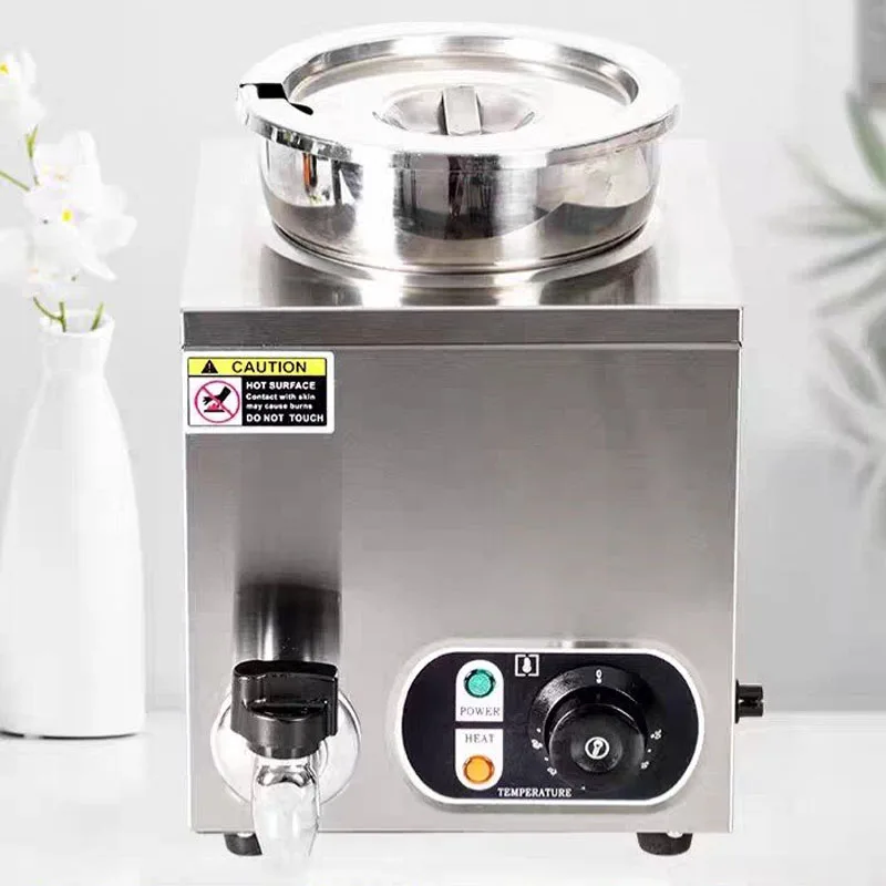 Bain Marie Food Warmer - 4-delige ronde pot roestvrijstalen commerciële bain-marie