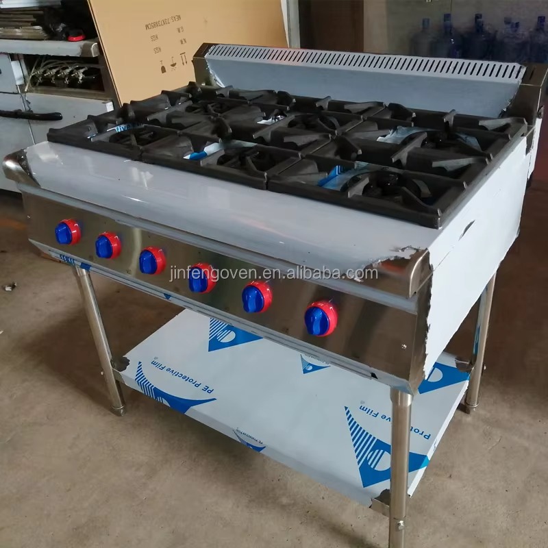 Commercial Kitchen Equipment - Commerciële keukenuitrusting professionele 6-pits gasfornuis industrieel