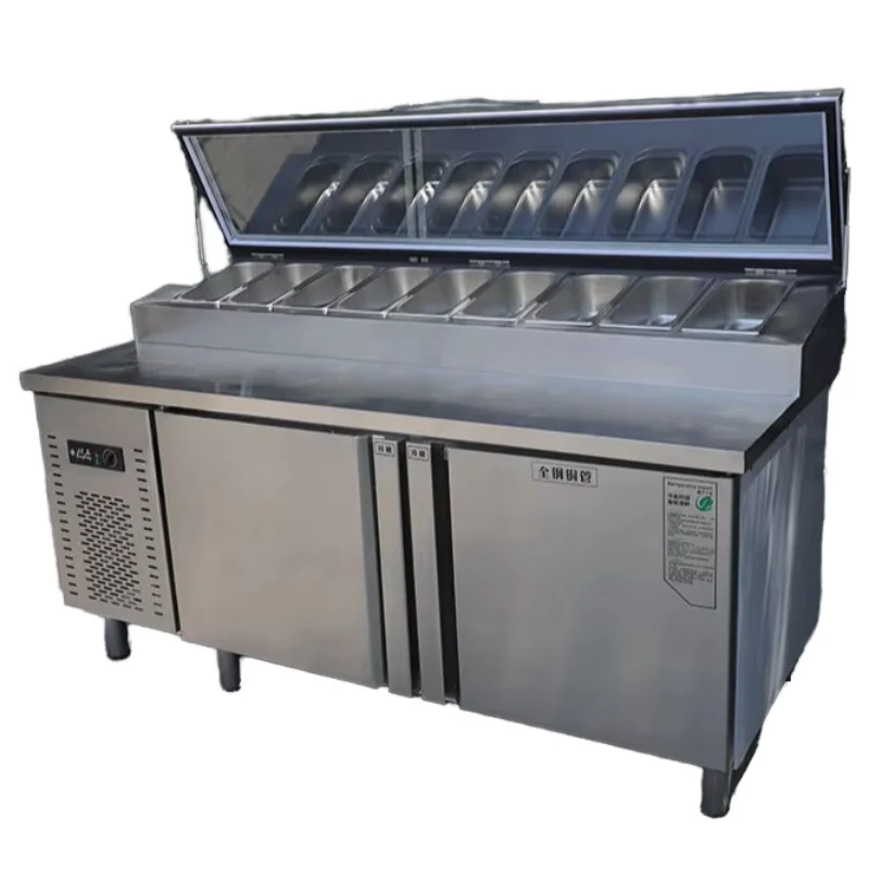 Bain Marie Food Warmer - Restaurant Balie Koelkast Werkbank Koeler Pizzabalie