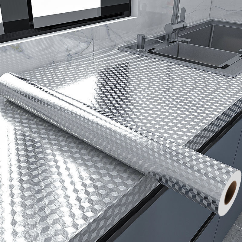 Commercial Kitchen Warmer - Aluminiumfolie anti-olie keukenmuursticker zelfklevend waterdicht voor