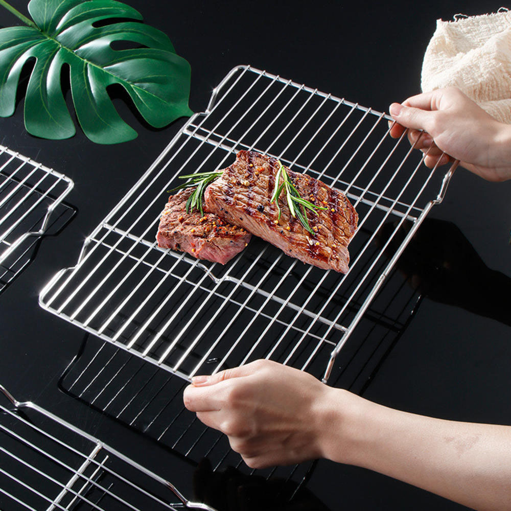 Commercial Kitchen Warmer - Roestvrijstalen barbecuegaasmat Herbruikbare hittebestendigheid BBQ-baknet Pad