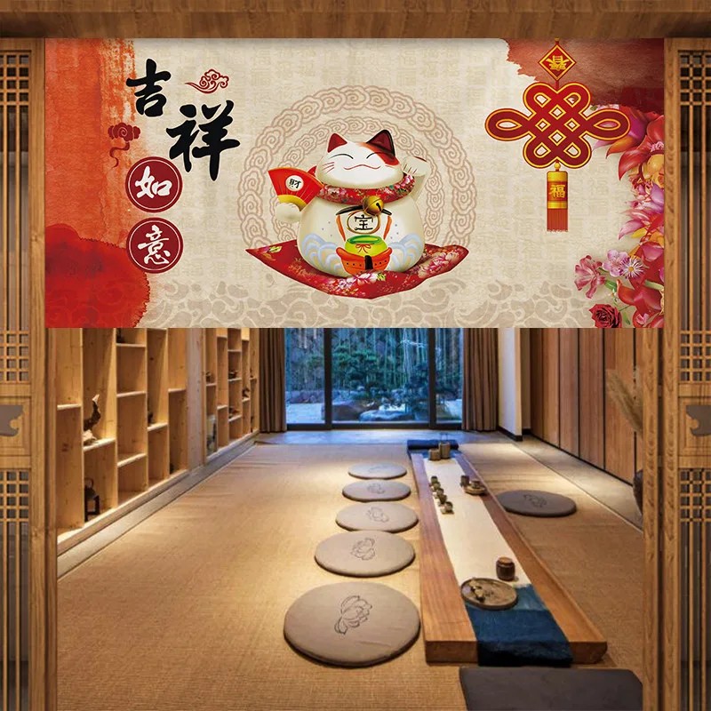 Commercial Kitchen Installation - VIKAMA Japanse Fuji Kimono Noren Deurgordijn
