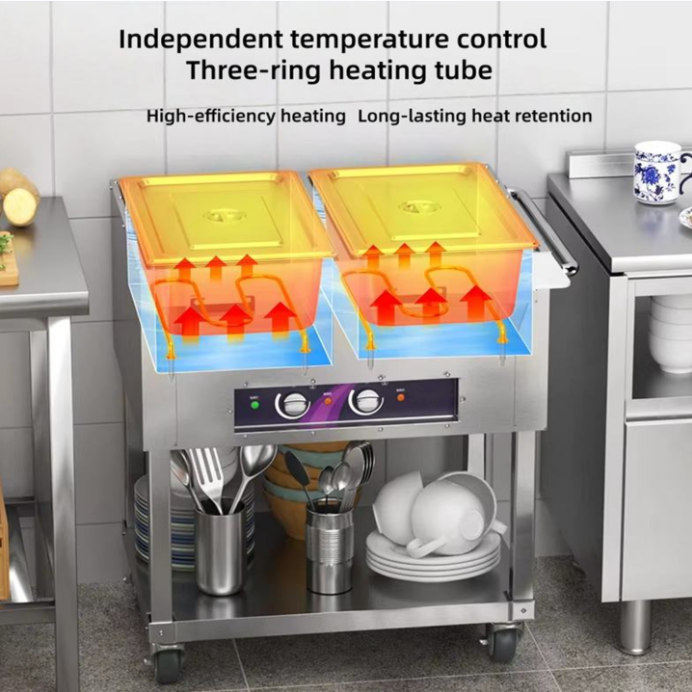 Commerciële elektrische stoomt - Bain Marie Food Warmer recensie en prijs