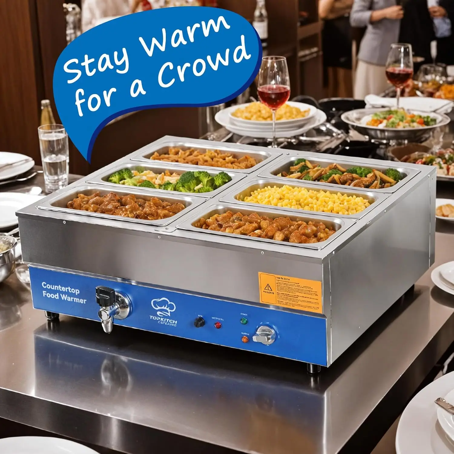 ETL-gecertificeerde commerciël - Bain Marie Food Warmer recensie en prijs