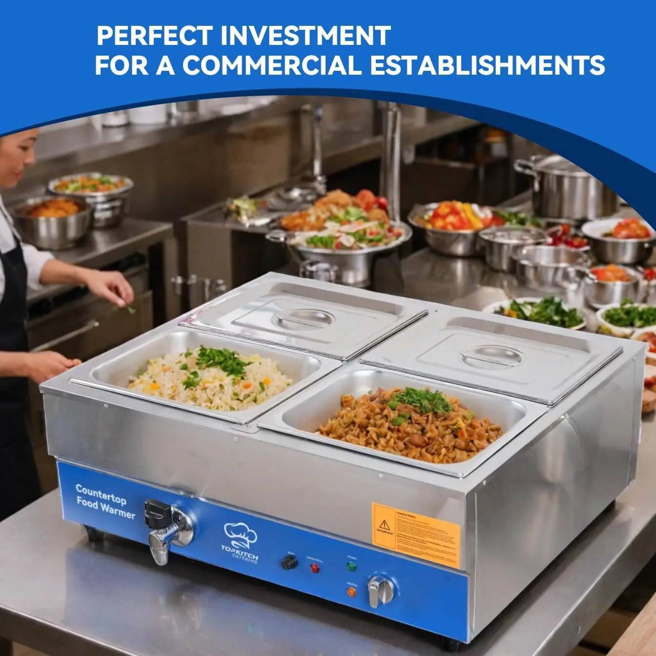 ETL-gecertificeerde commerciël - Bain Marie Food Warmer recensie en prijs