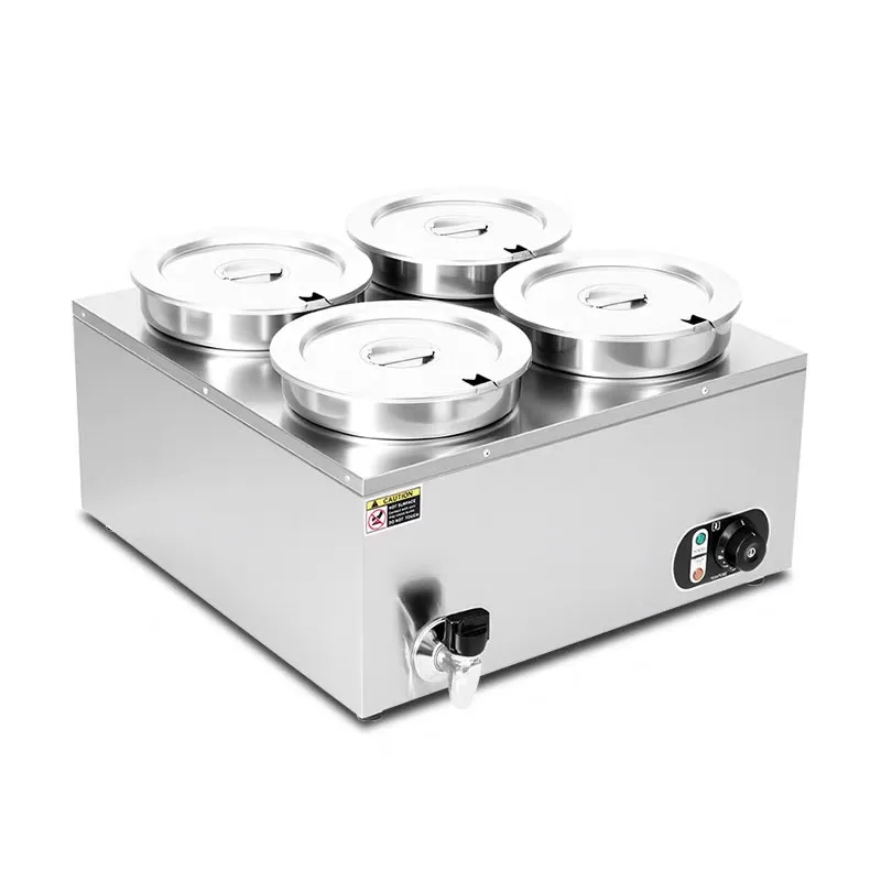 4-delige ronde pot roestvrijst - Bain Marie Food Warmer recensie en prijs