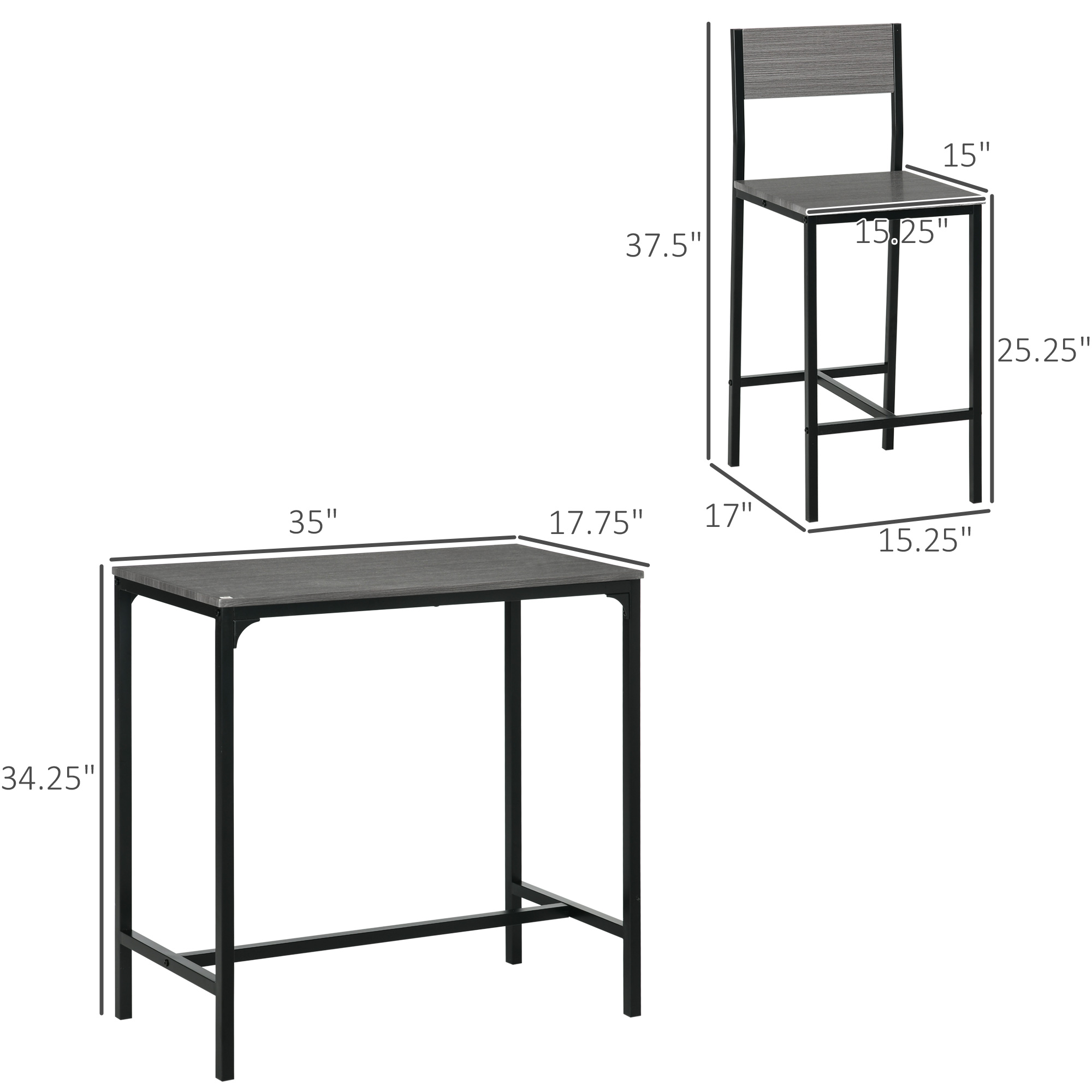 3-delige bartafel en stoelen,  - Commercial Kitchen Small Space recensie en prijs