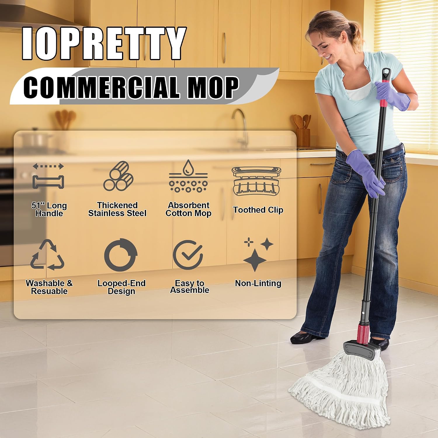 Commerciële dweil voor vloerre - Commercial Kitchen Vinyl Flooring recensie en prijs