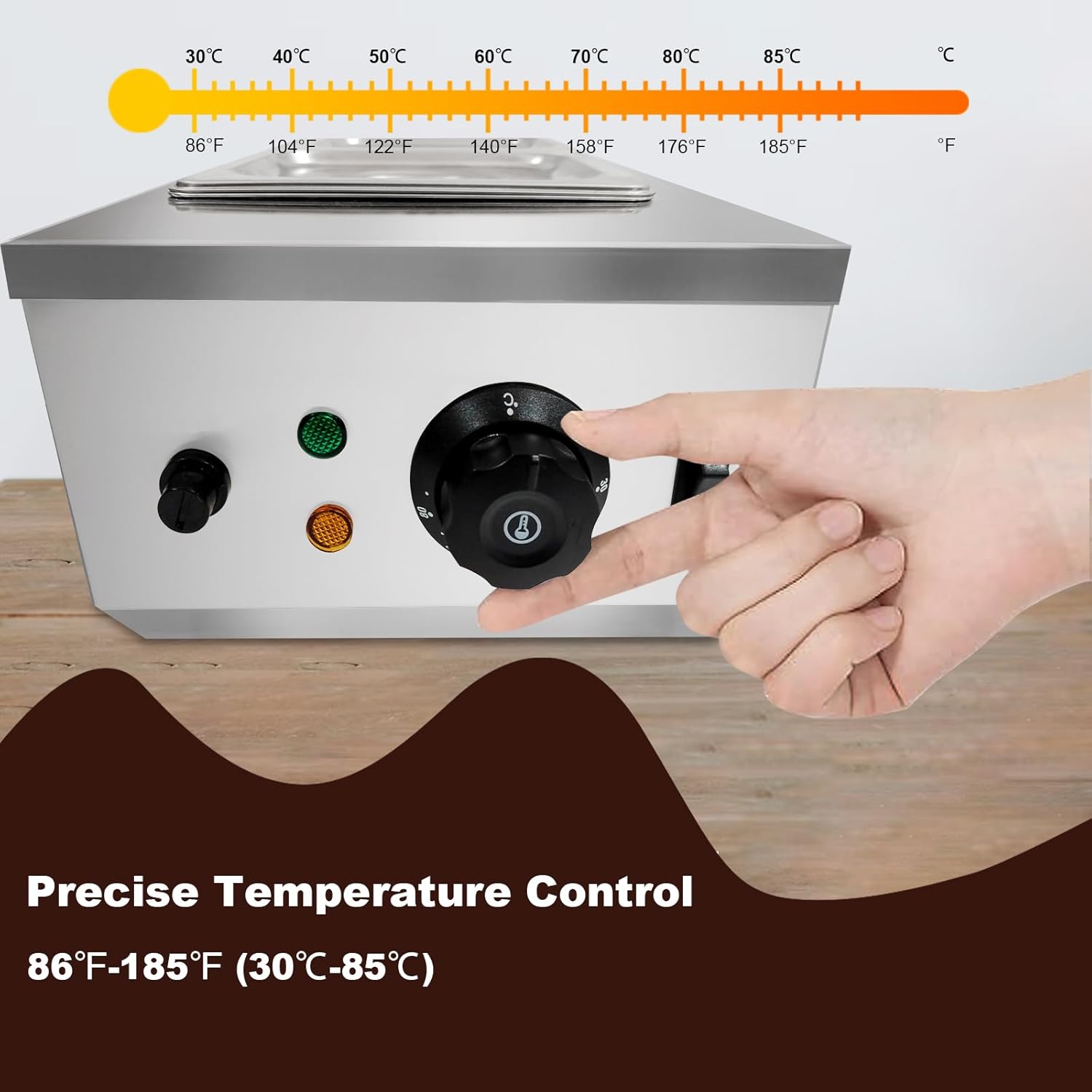 TWISTER.CK 1200W Chocoladesmel - Commercial Kitchen Warmer recensie en prijs