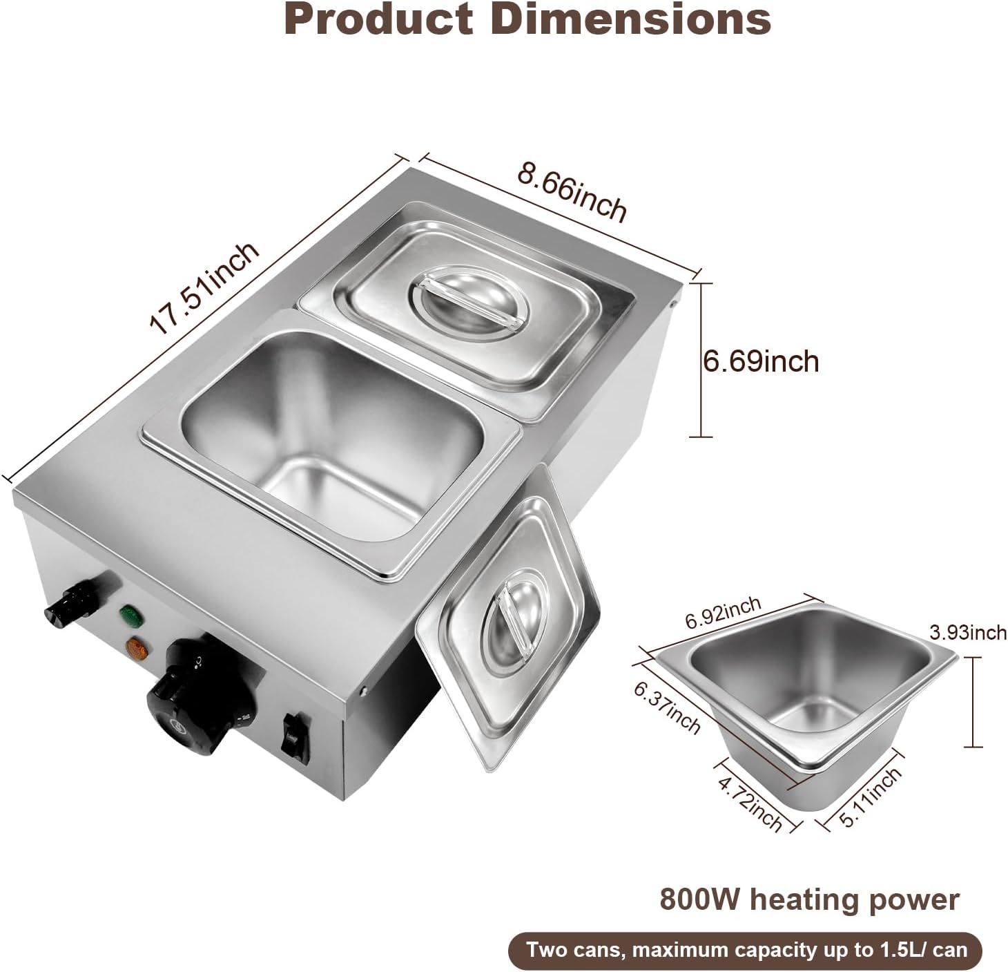 TWISTER.CK 1200W Chocoladesmel - Commercial Kitchen Warmer recensie en prijs