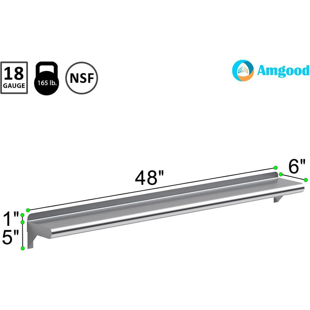 48 roestvrijstalen wandplanken - Wall Shelf Commercial Kitchen recensie en prijs