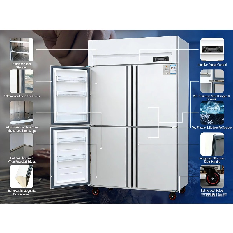 Commerciële RVS staande vrieze - Commercial Kitchen Refrigerator recensie en prijs